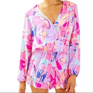 Lilly Pulitzer fanning romper